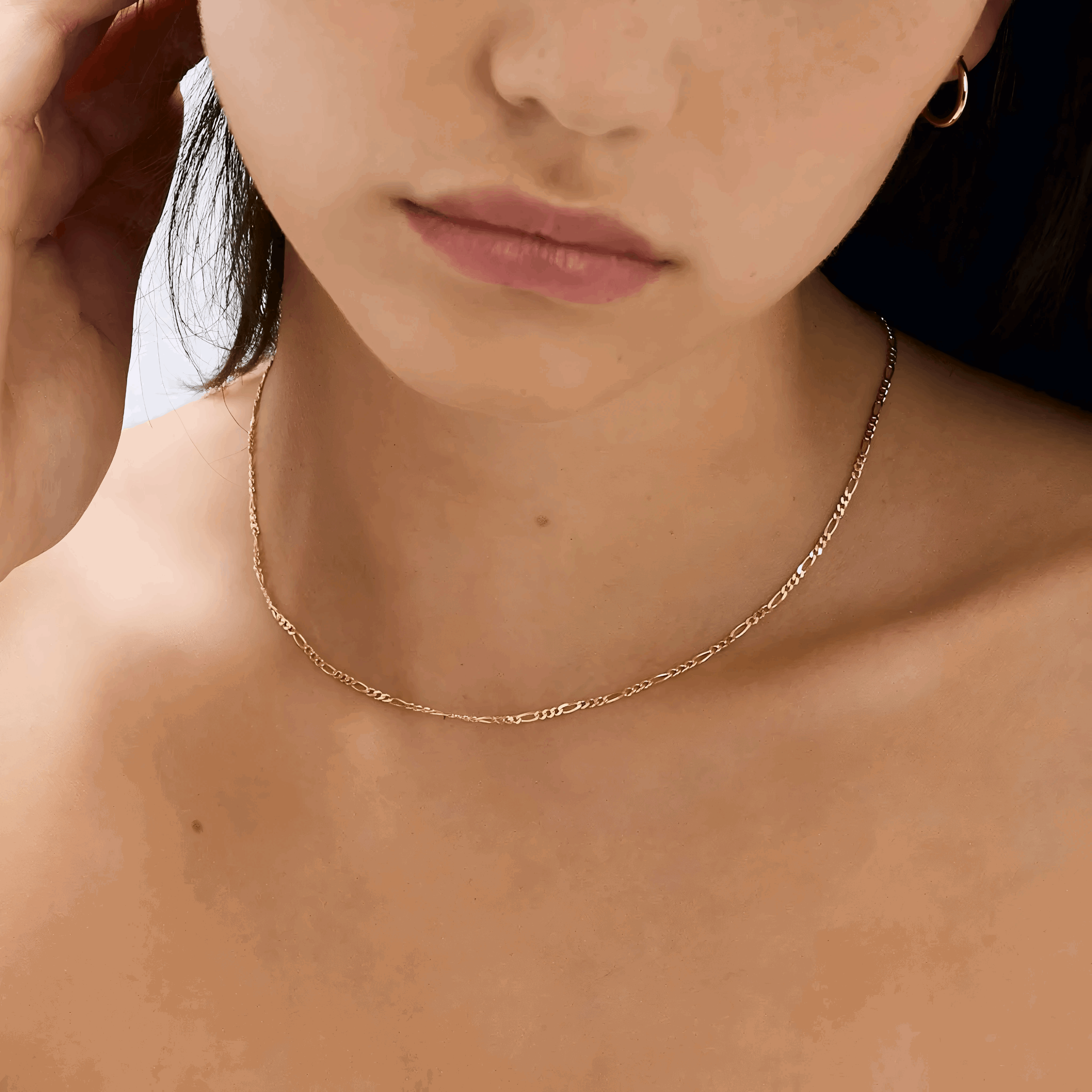 1.9MM FIGARO CHAIN NECKLACE