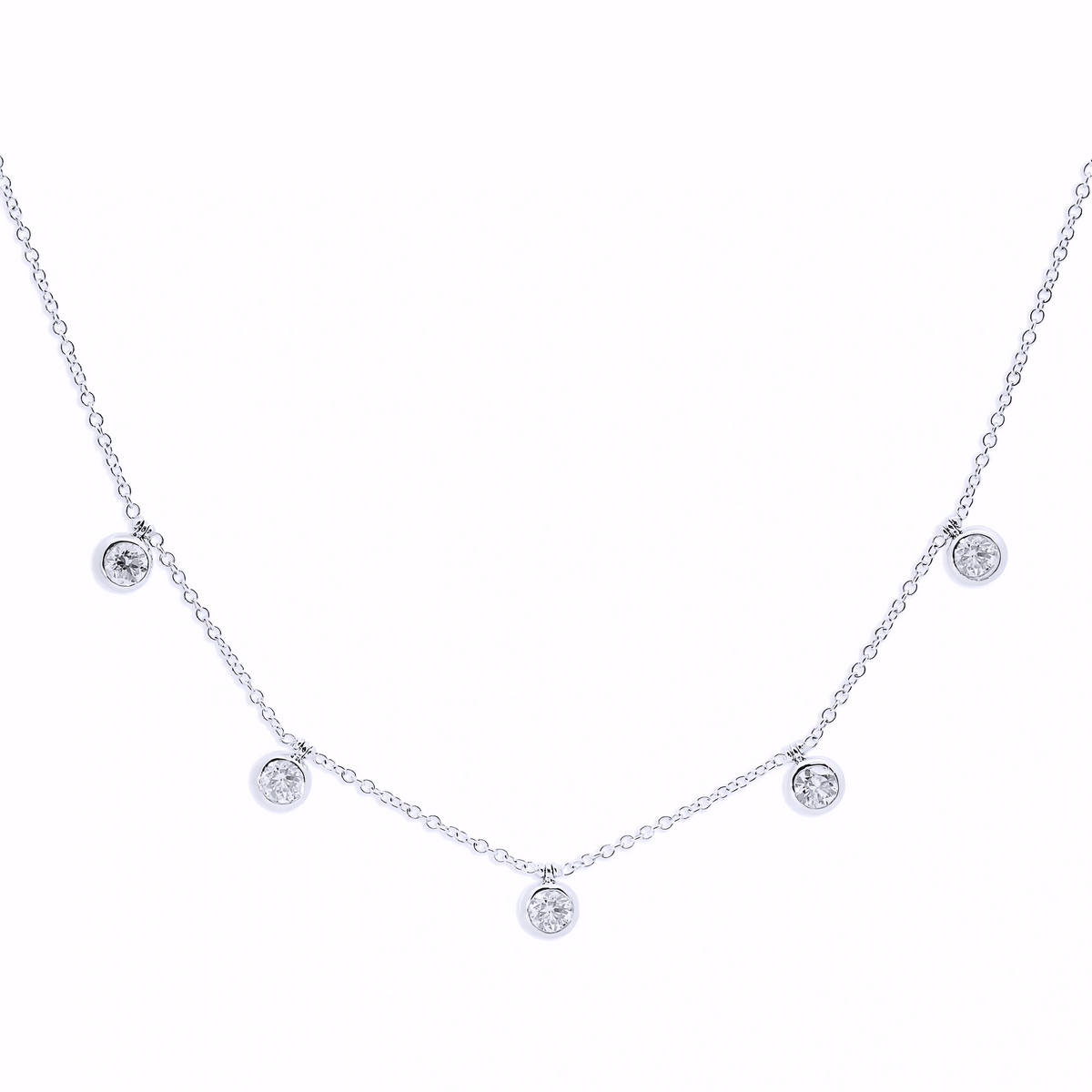 BEZEL SET CHARM NECKLACE