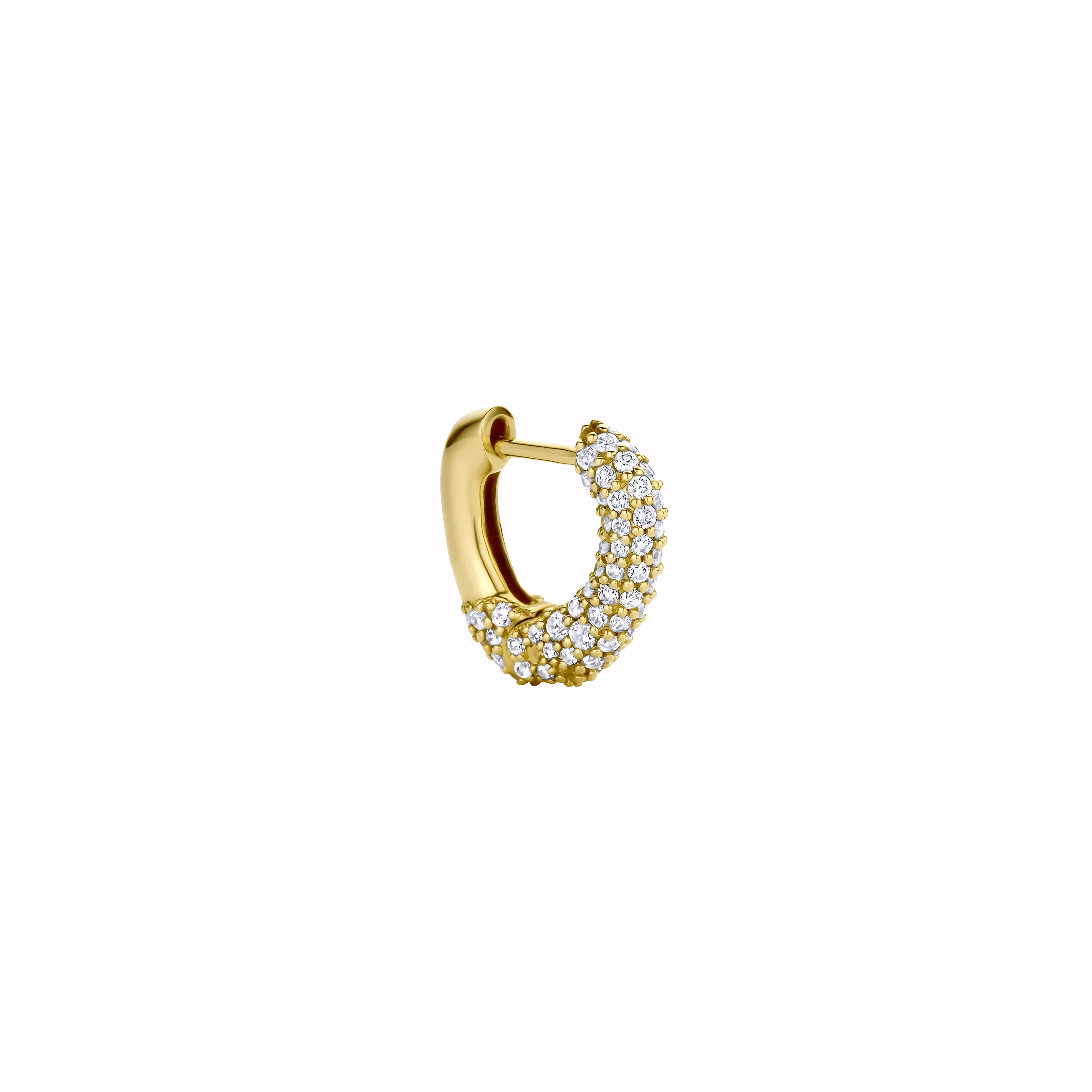 CHUBBY PAVE HOOP EARRING