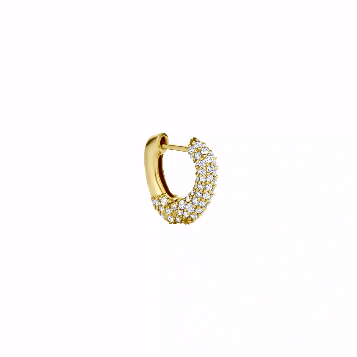 CHUBBY PAVE HOOP EARRING