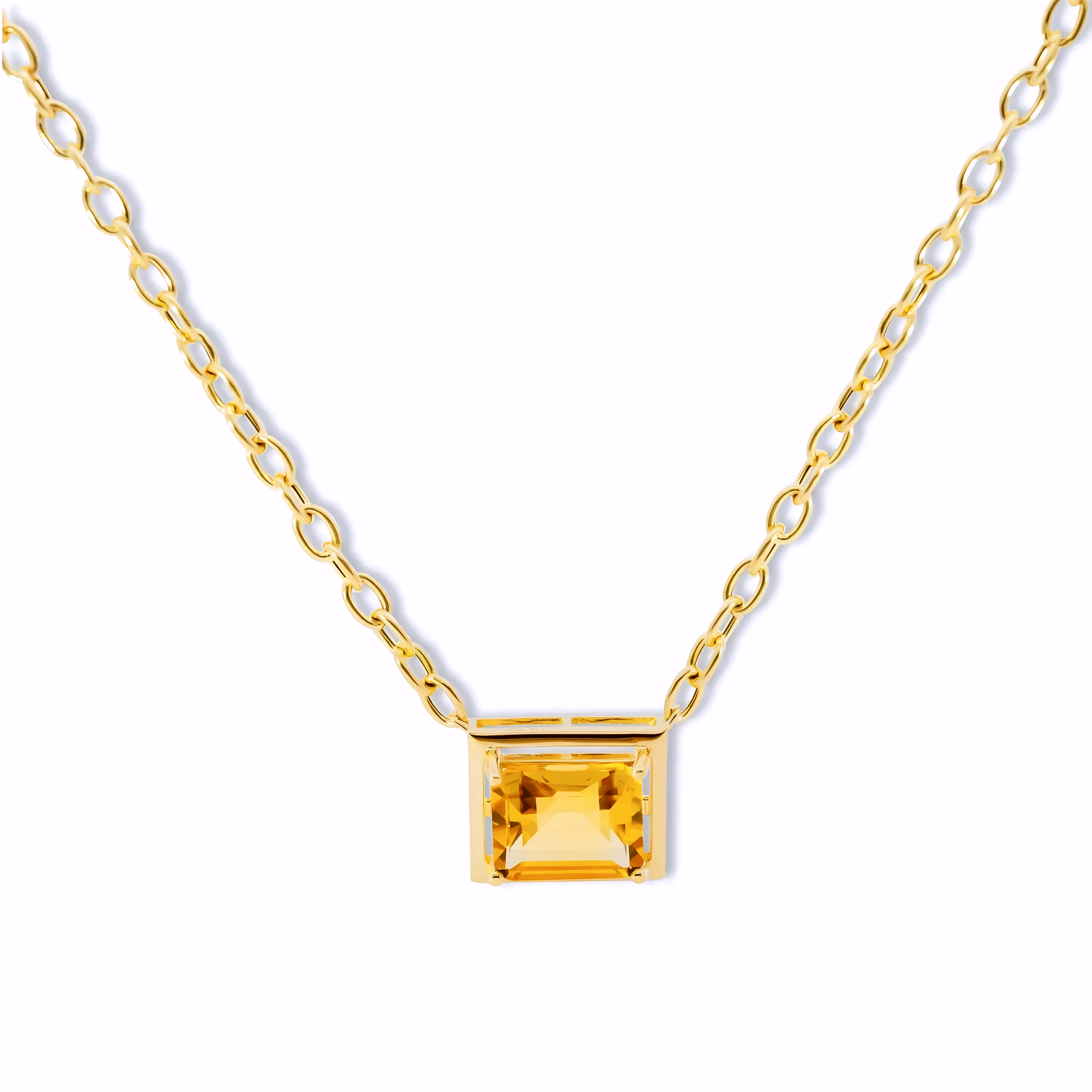CITRINE PENDANT NECKLACE