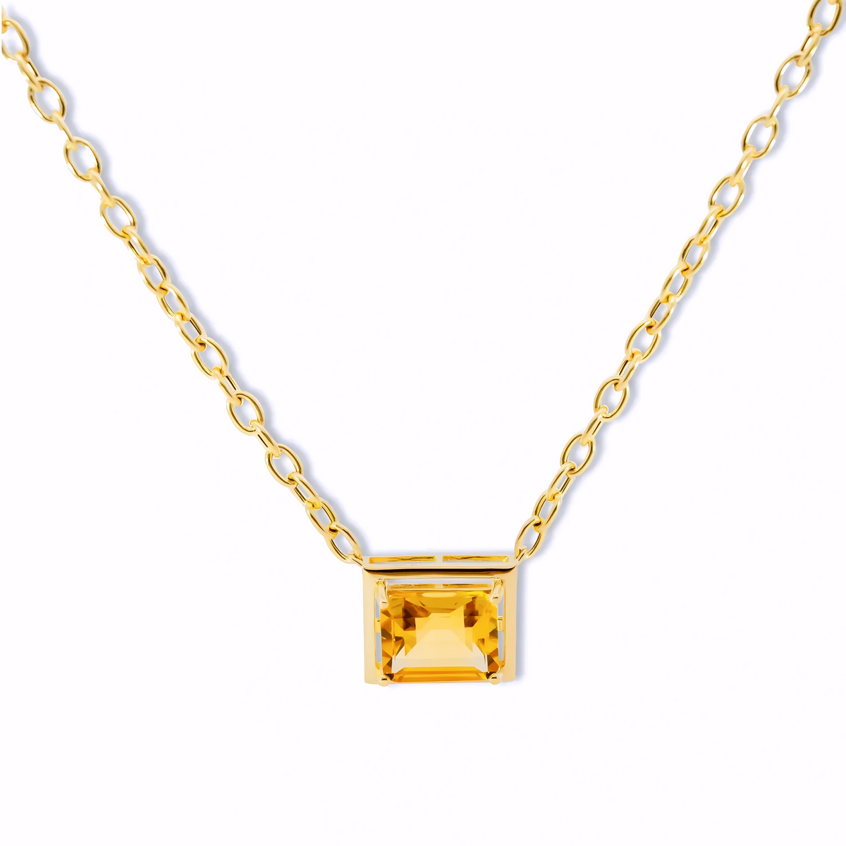 CITRINE PENDANT NECKLACE