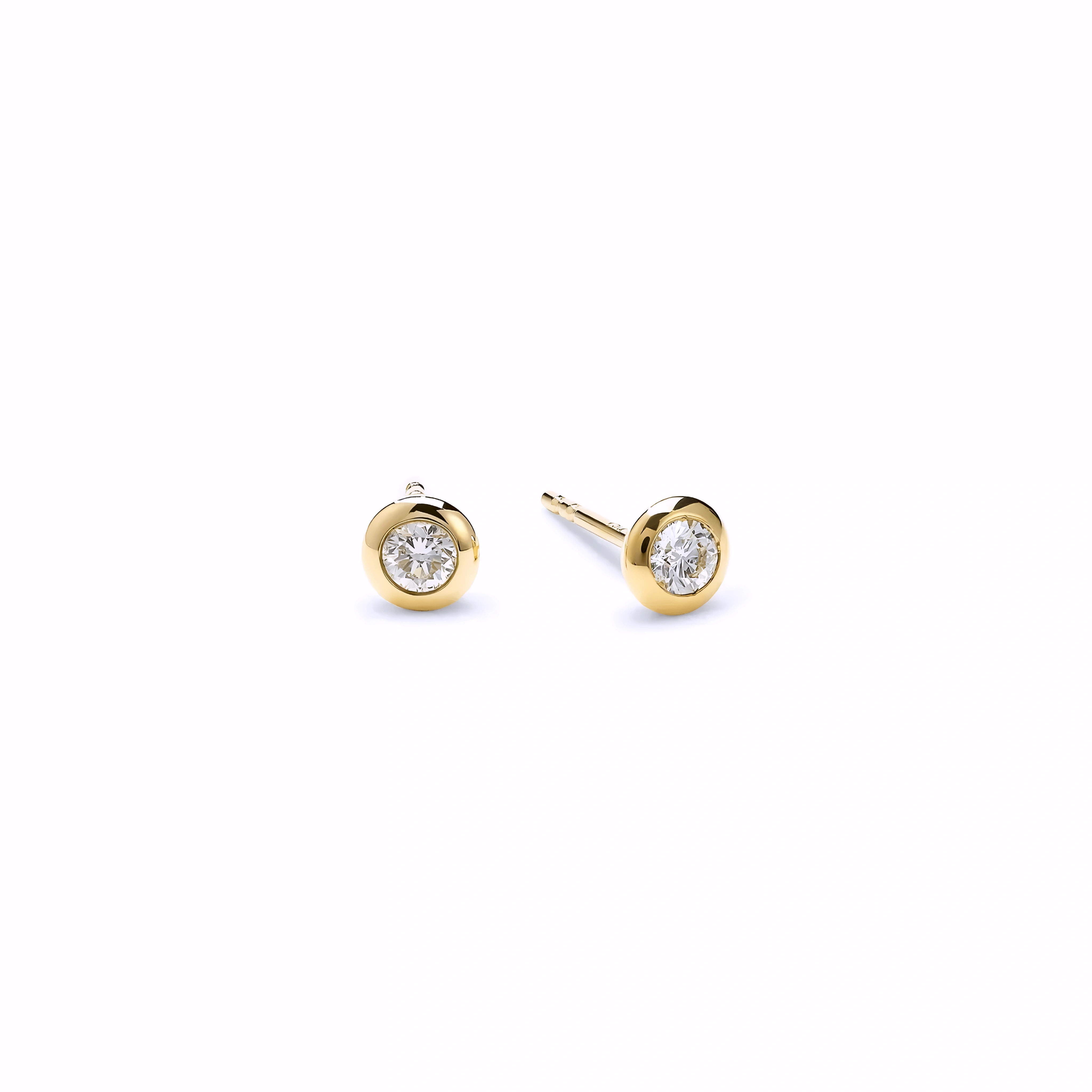 DIAMOND BEZEL SET EARRINGS