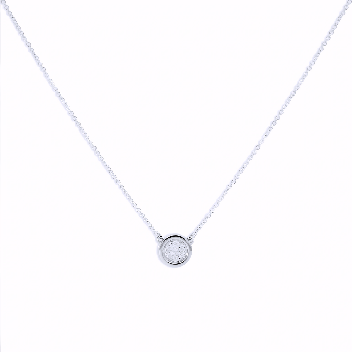 DIAMOND CIRCLE PENDANT NECKLACE