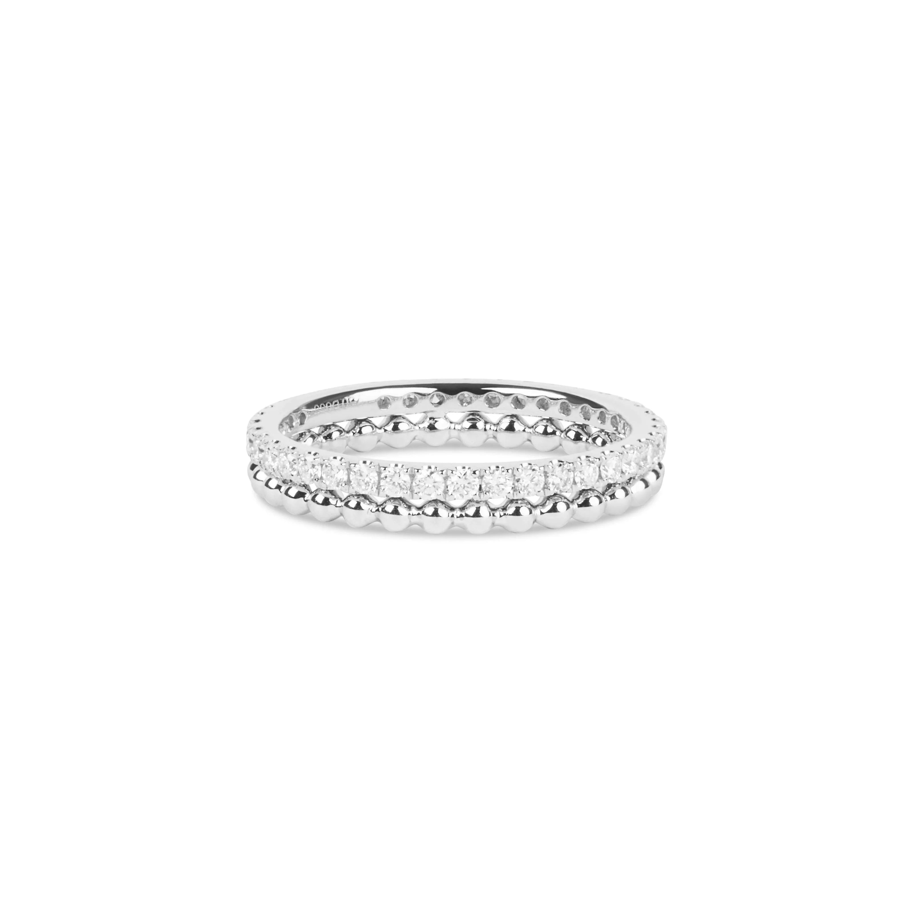 DIAMOND ETERNITY BEAD STACK RING
