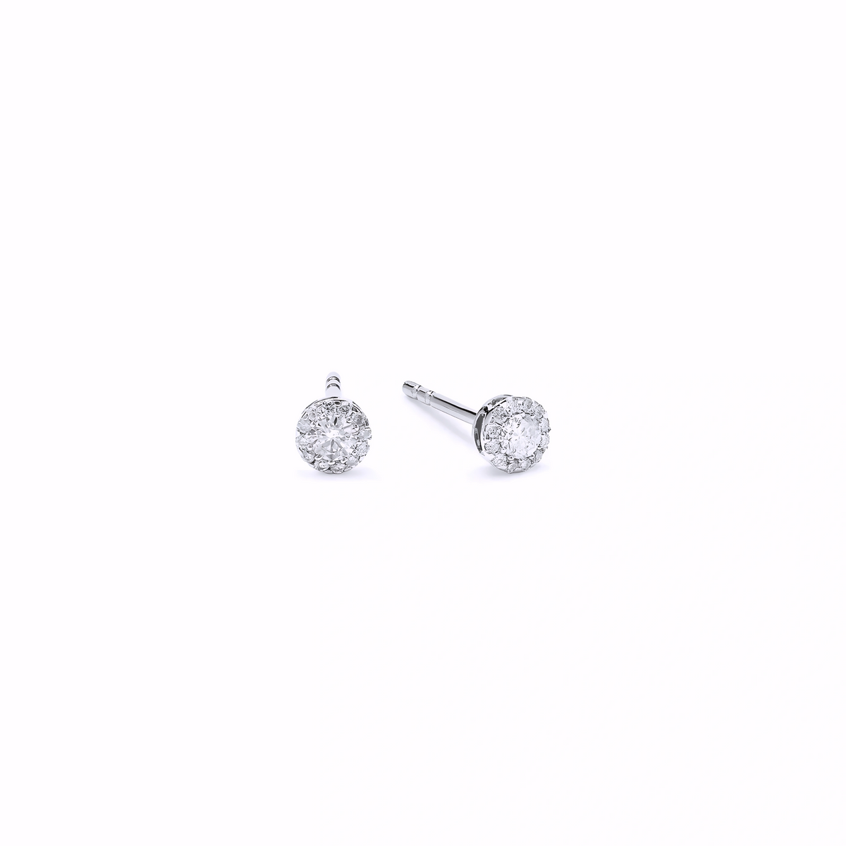 DIAMOND FRAMED STUD EARRINGS