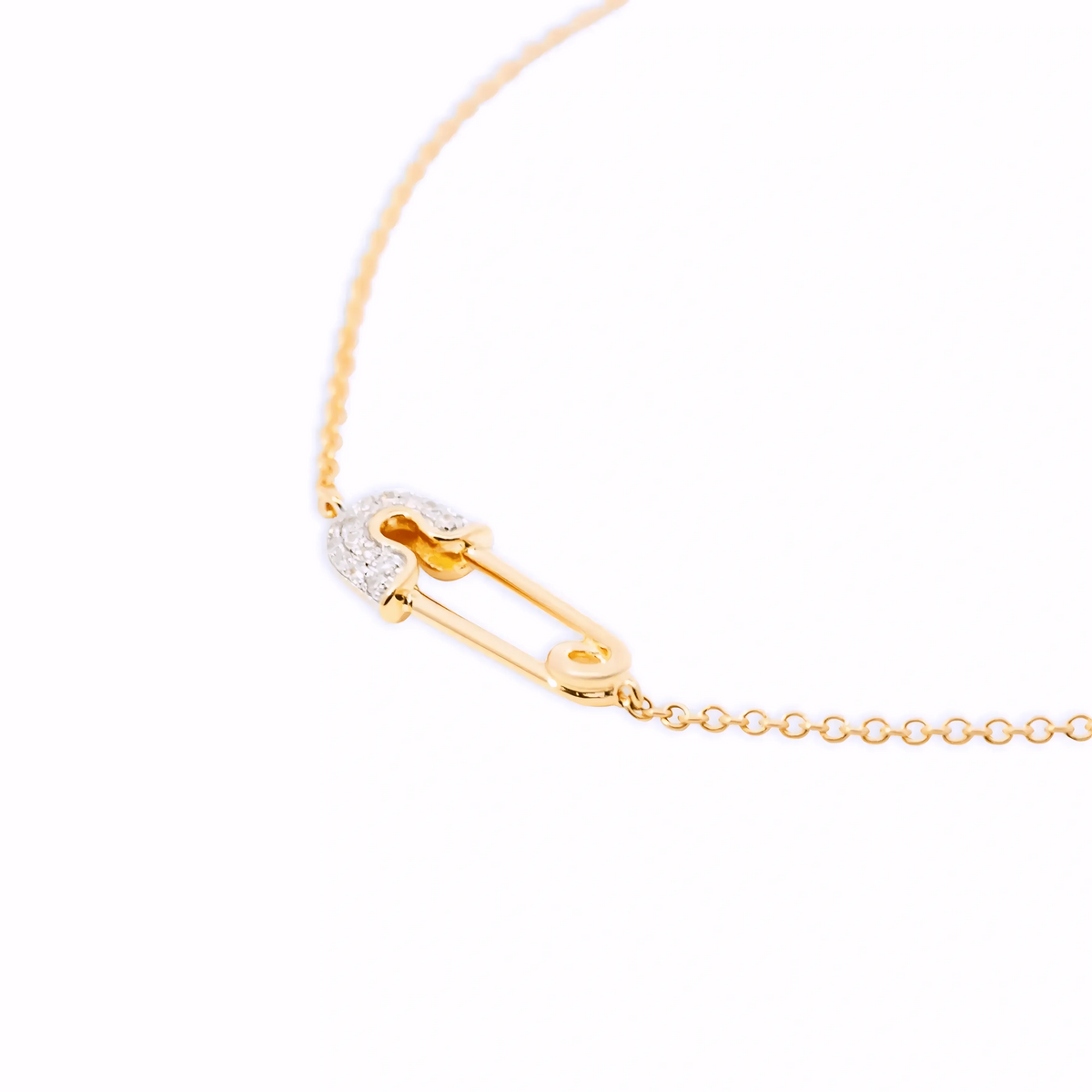 DIAMOND SAFETY PIN BRACELET