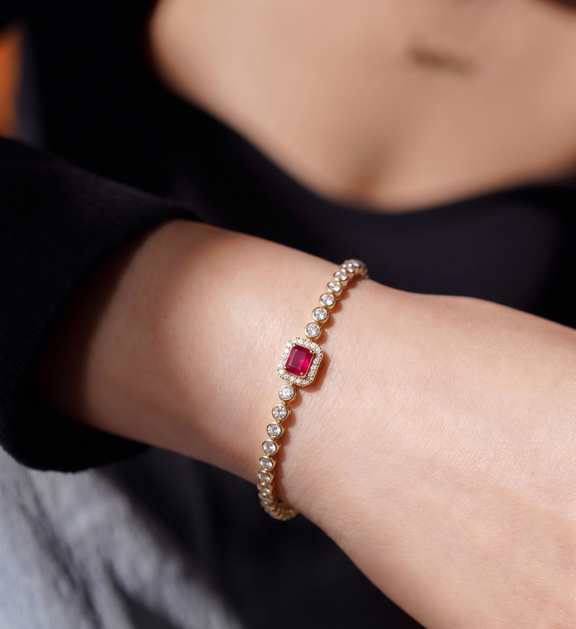 RUBY TENNIS BRACELET