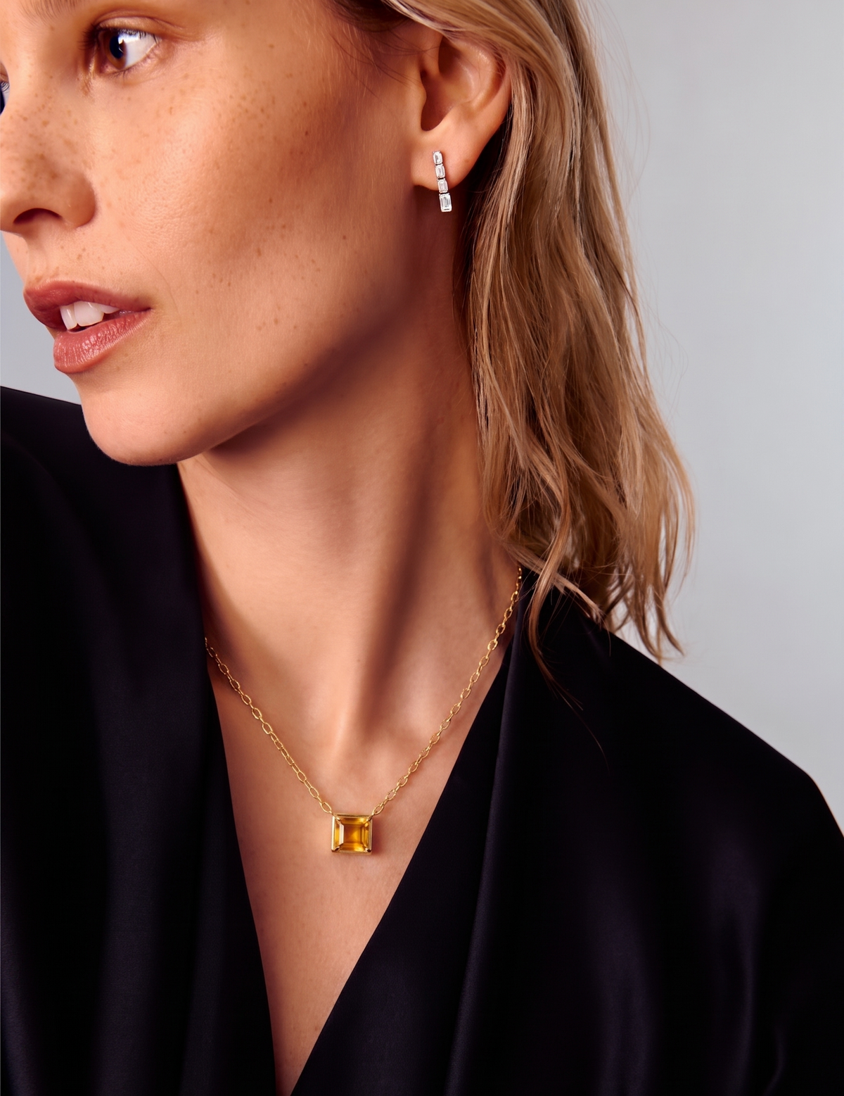 CITRINE PENDANT NECKLACE