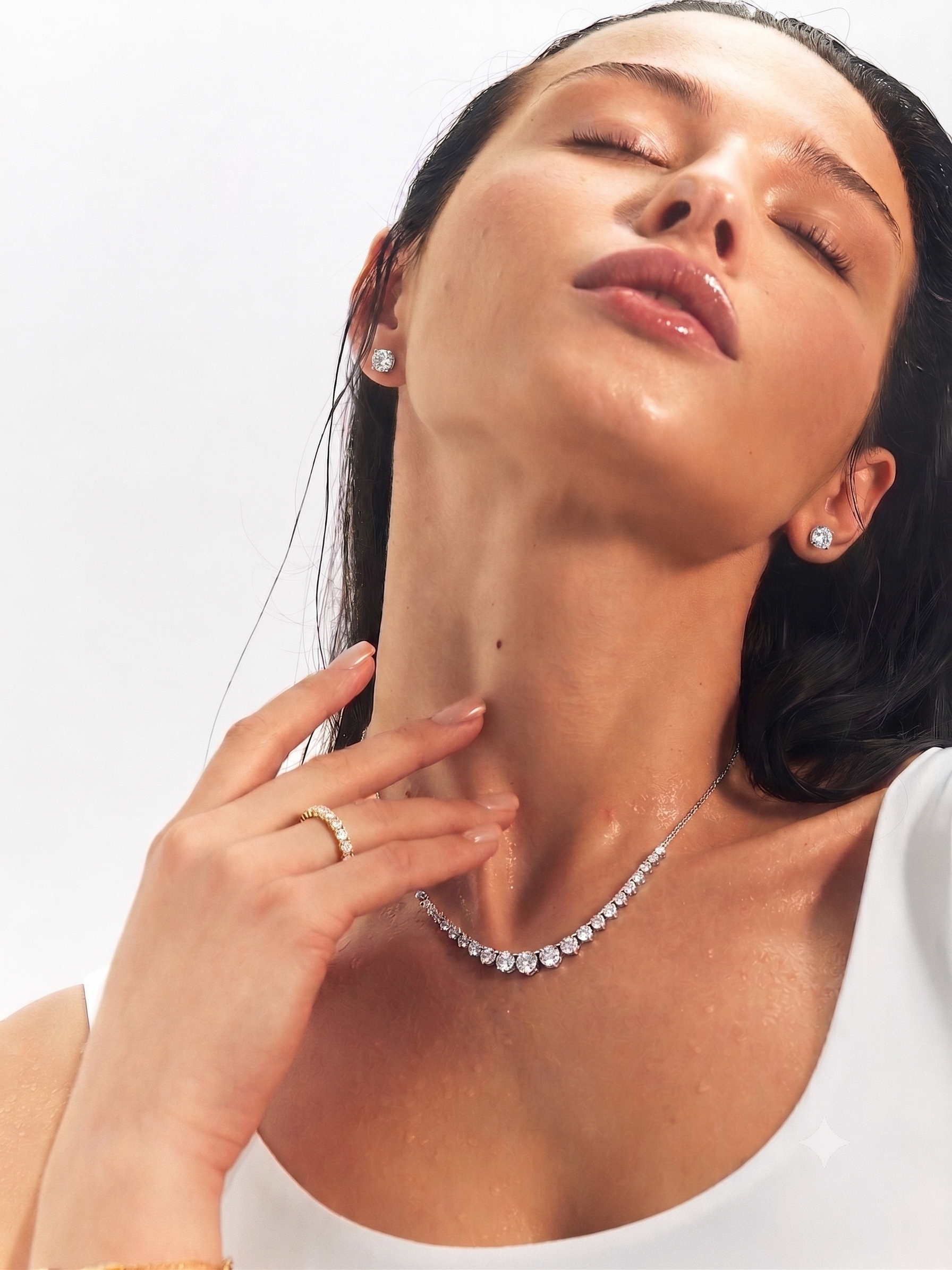 GRADIENT DIAMOND CHAIN NECKLACE