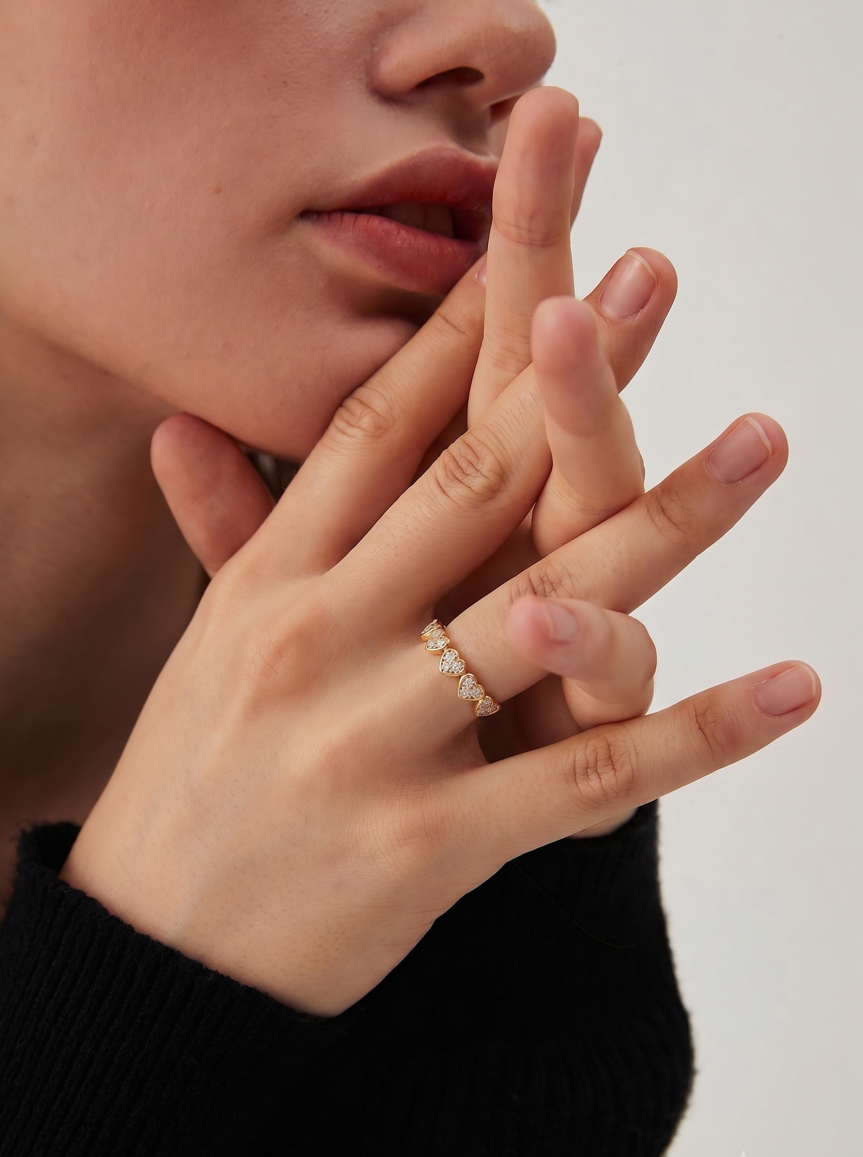 5 HEART DIAMOND RING