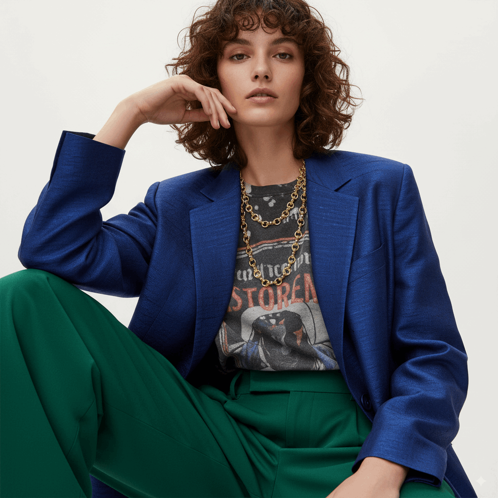 TUMBLED HOOP DOT NECKLACE