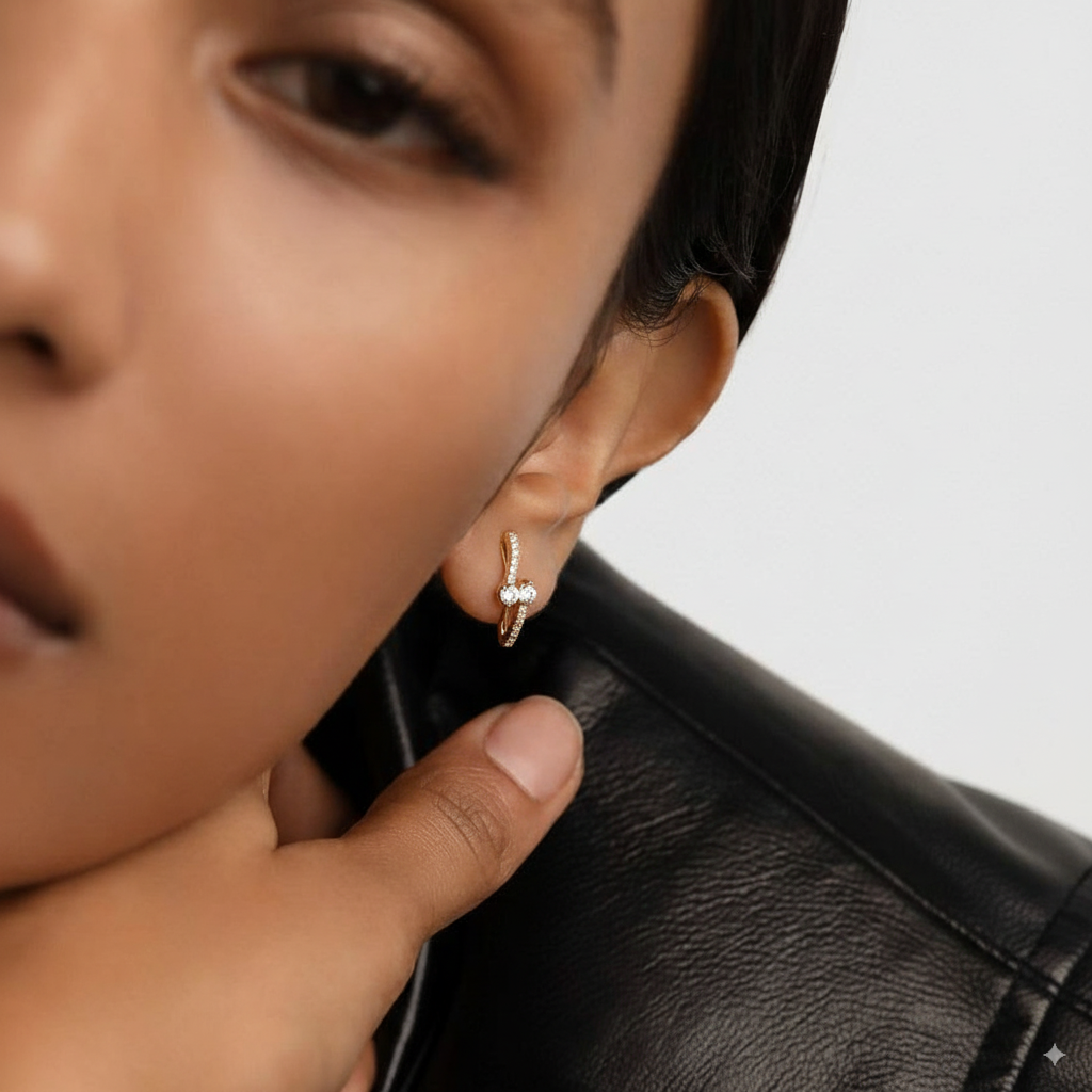 DIAMOND TWIRL EARRINGS