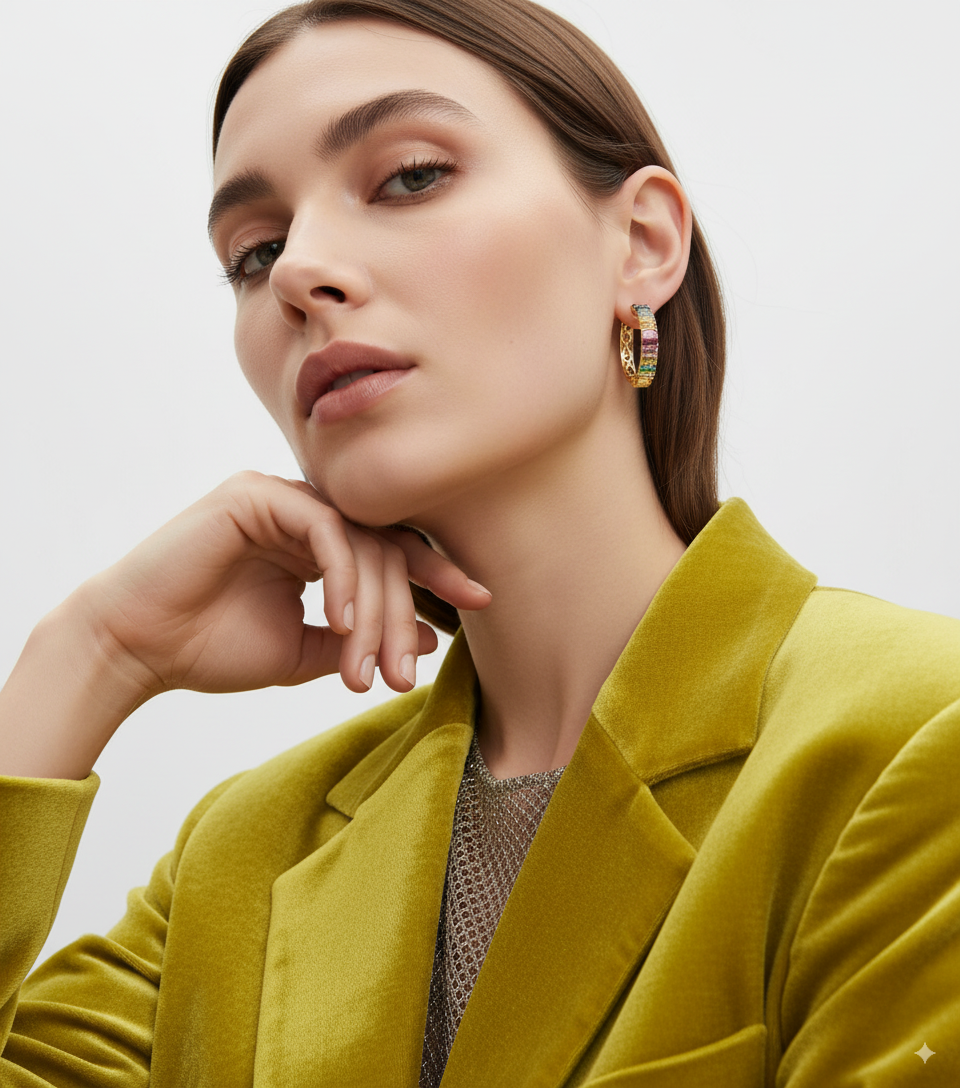 RAINBOW ETERNITY EARRINGS