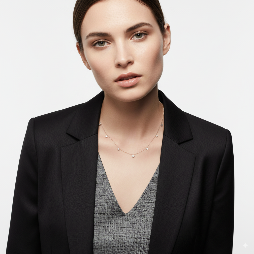 DIAMOND DROPLETS NECKLACE