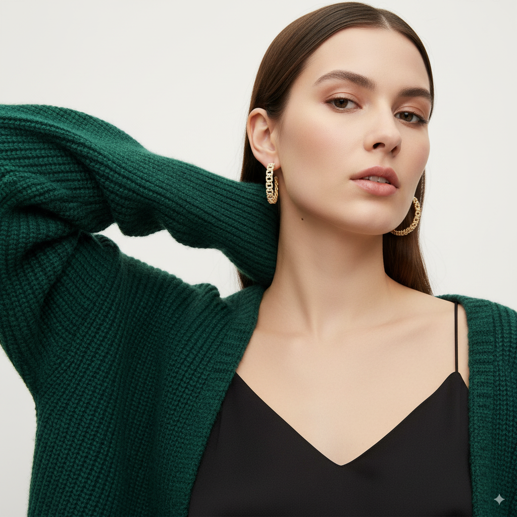 TWISTED CUBAN HOOP EARRINGS