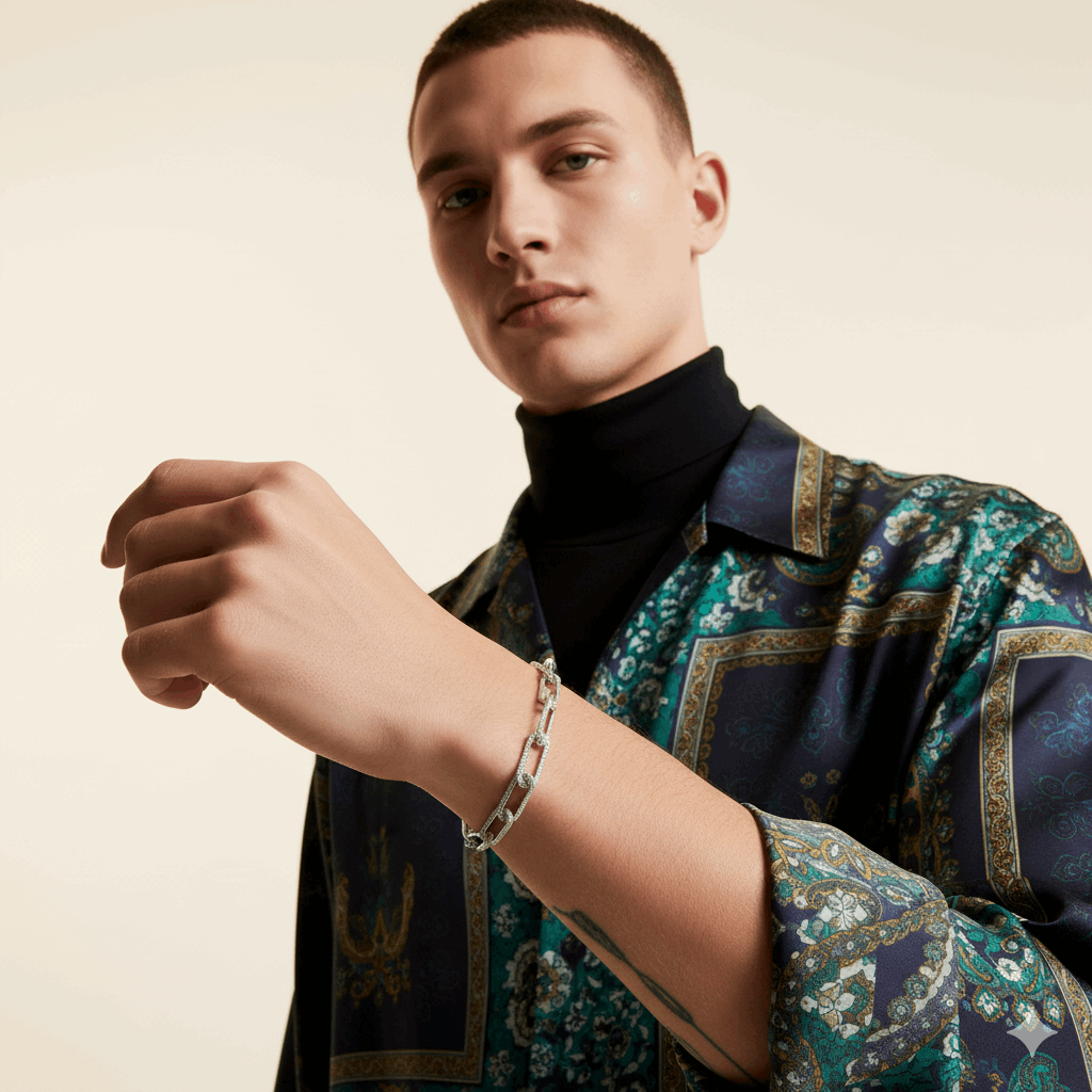 LARGE DIAMOND CABLE LINK BRACELET