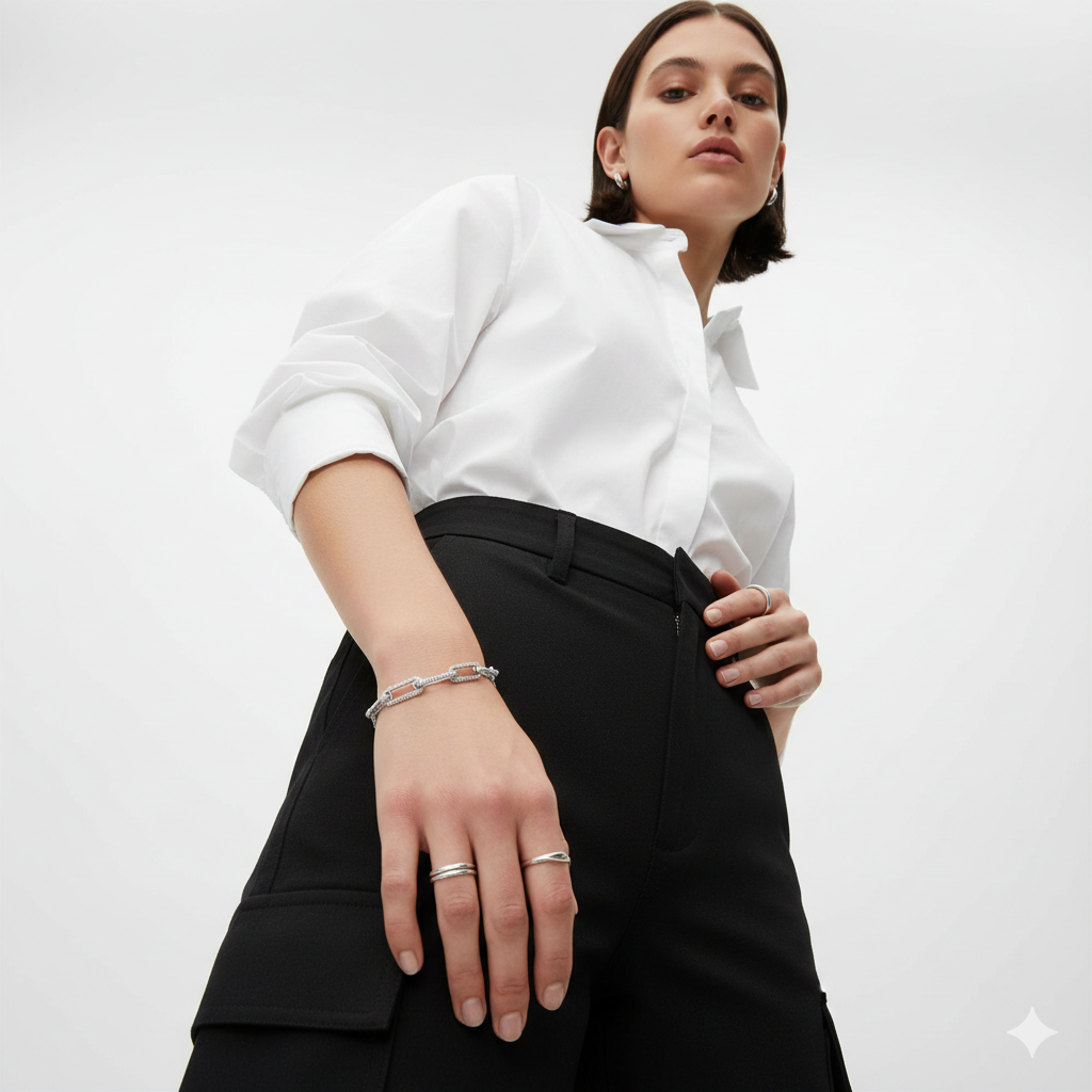 LARGE DIAMOND CABLE LINK BRACELET