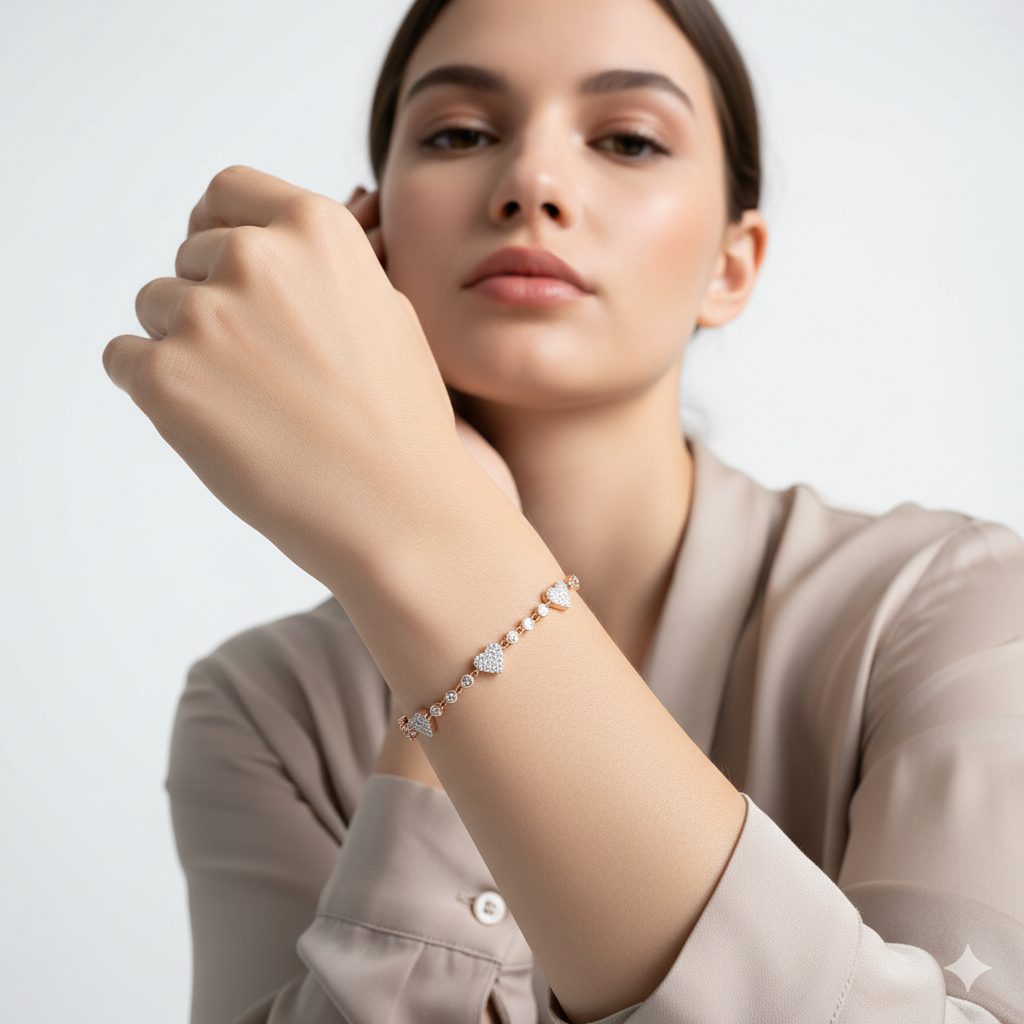 DIAMOND HEART BRACELET