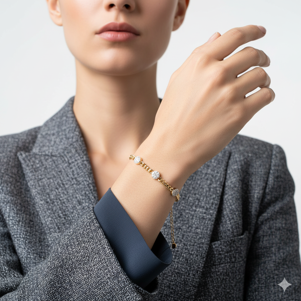 CUBAN DIAMOND CIRCLE BRACELET