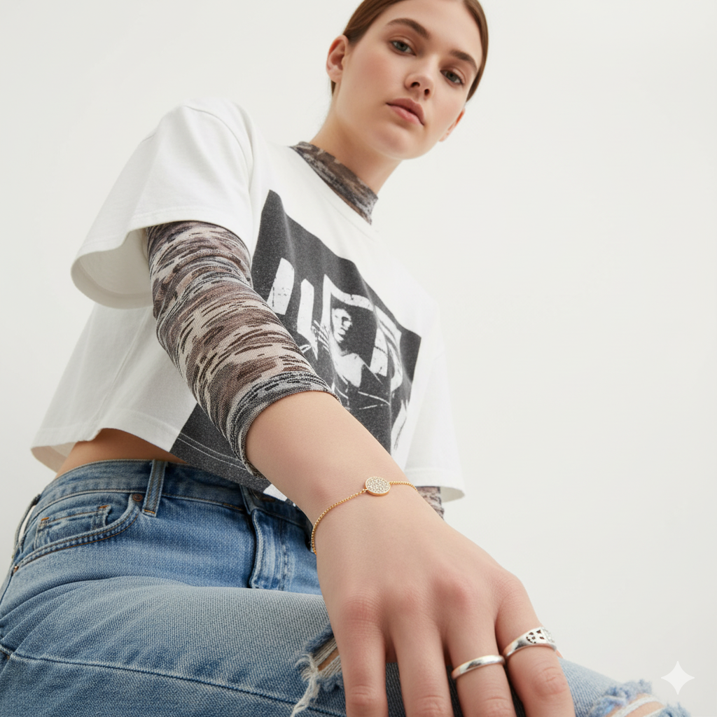 DIAMOND CIRCLE CENTER STATION BRACELET