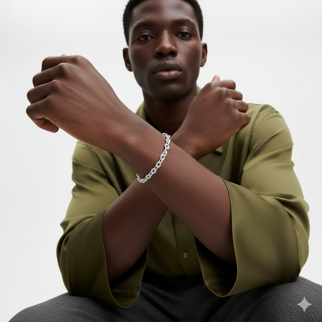 THICK UMLAUT LINK BRACELET