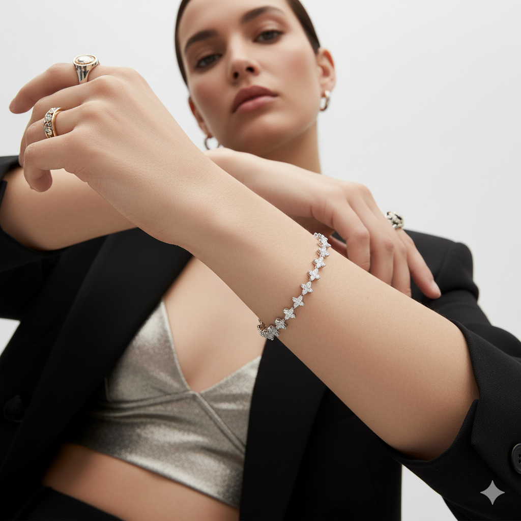 DIAMOND CROSS BRACELET