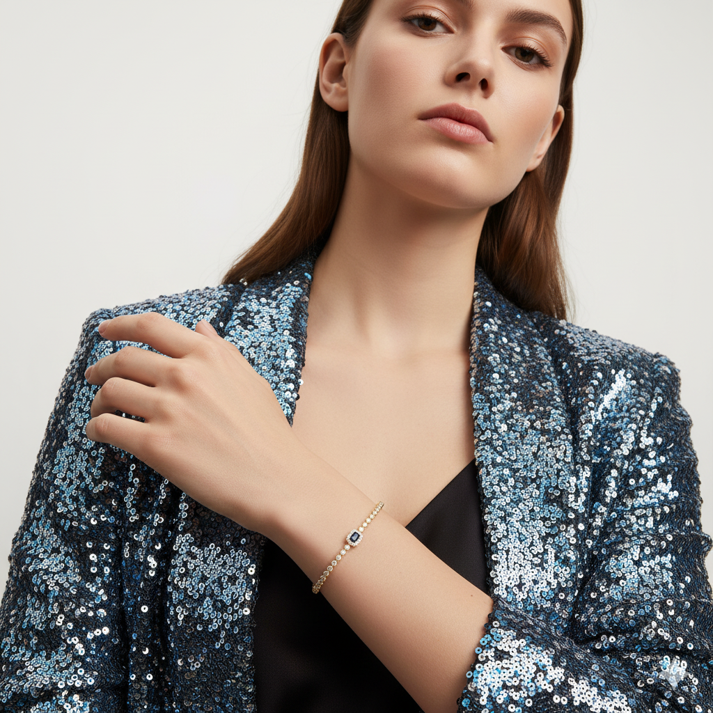 BLUE SAPPHIRE TENNIS BRACELET