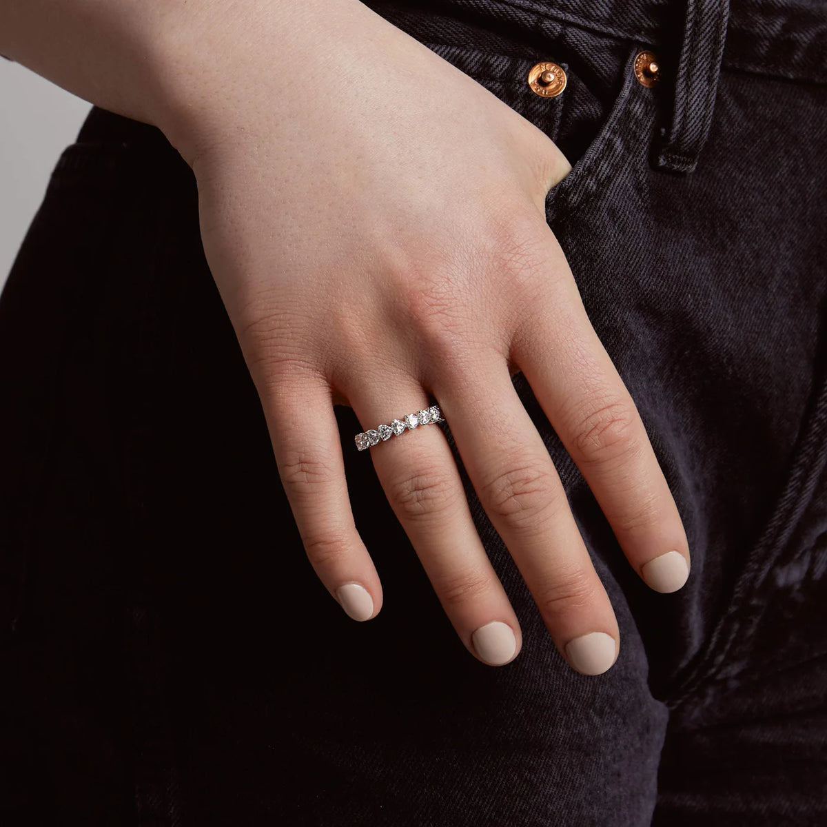 HEART DIAMOND ETERNITY RING