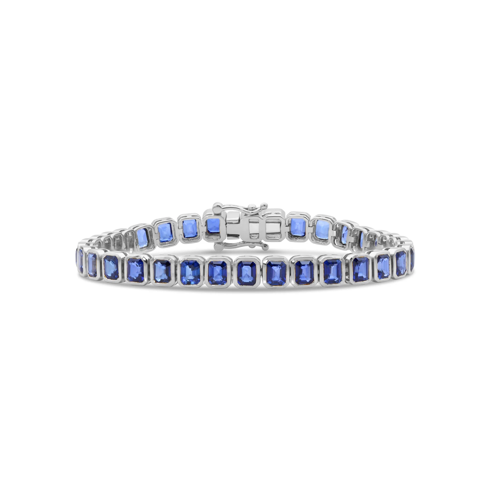 BLUE SAPPHIRE BEZEL SET BRACELET