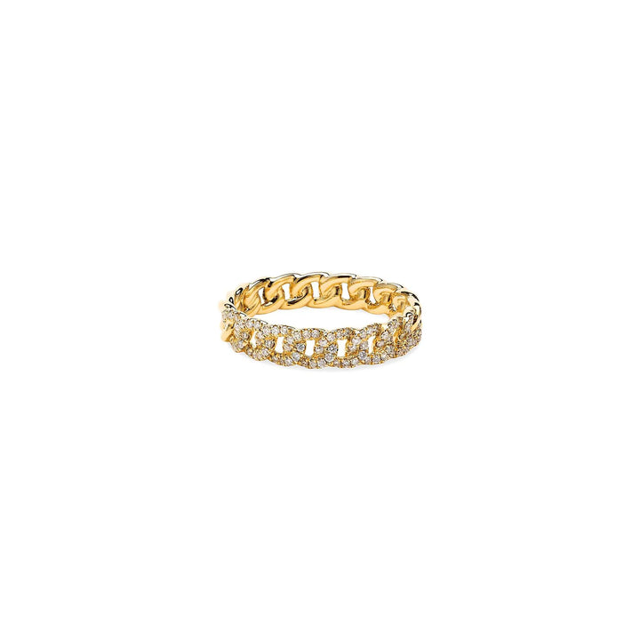 MICRO CUBAN HALF DIAMOND RING