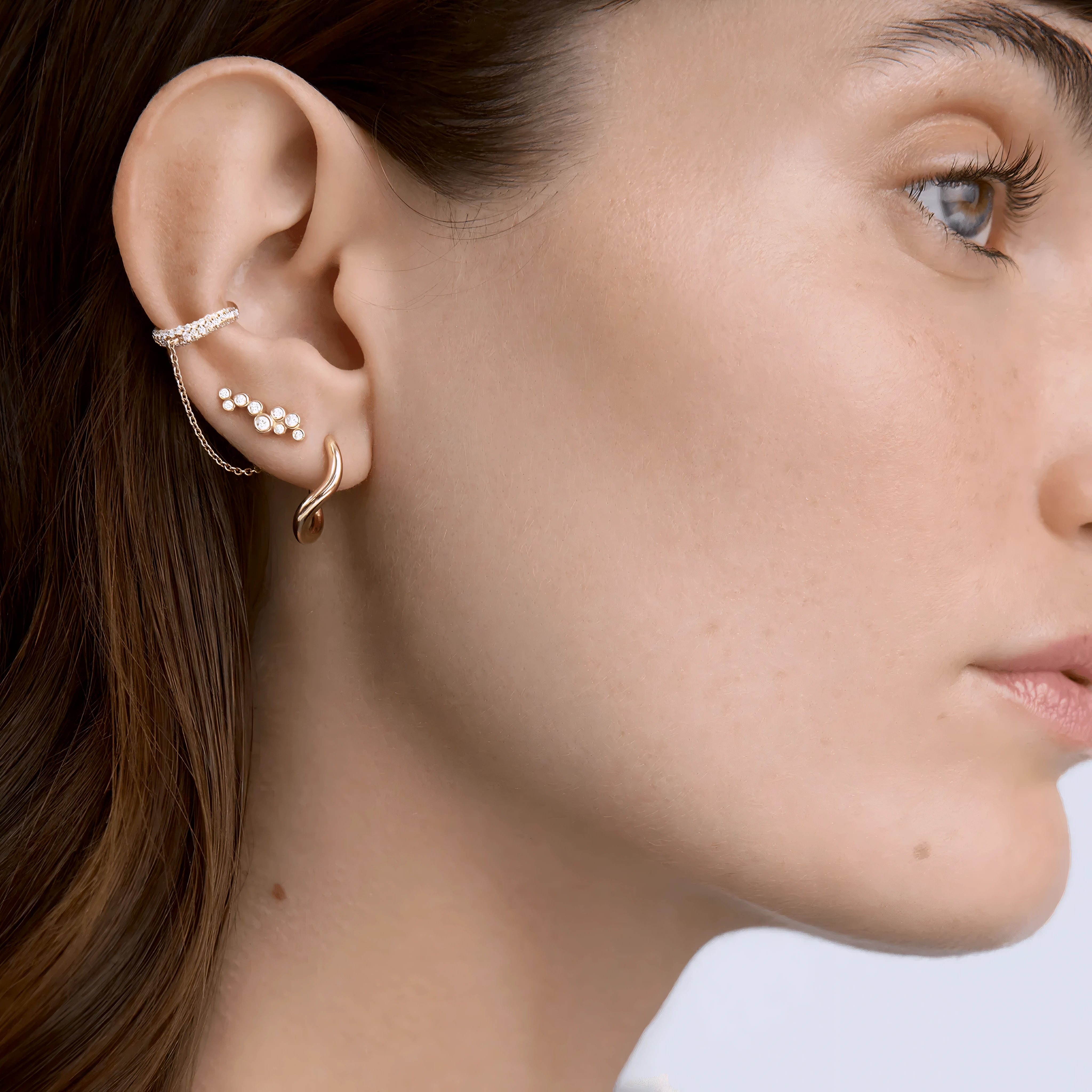 ONDA PAVE EAR CUFF