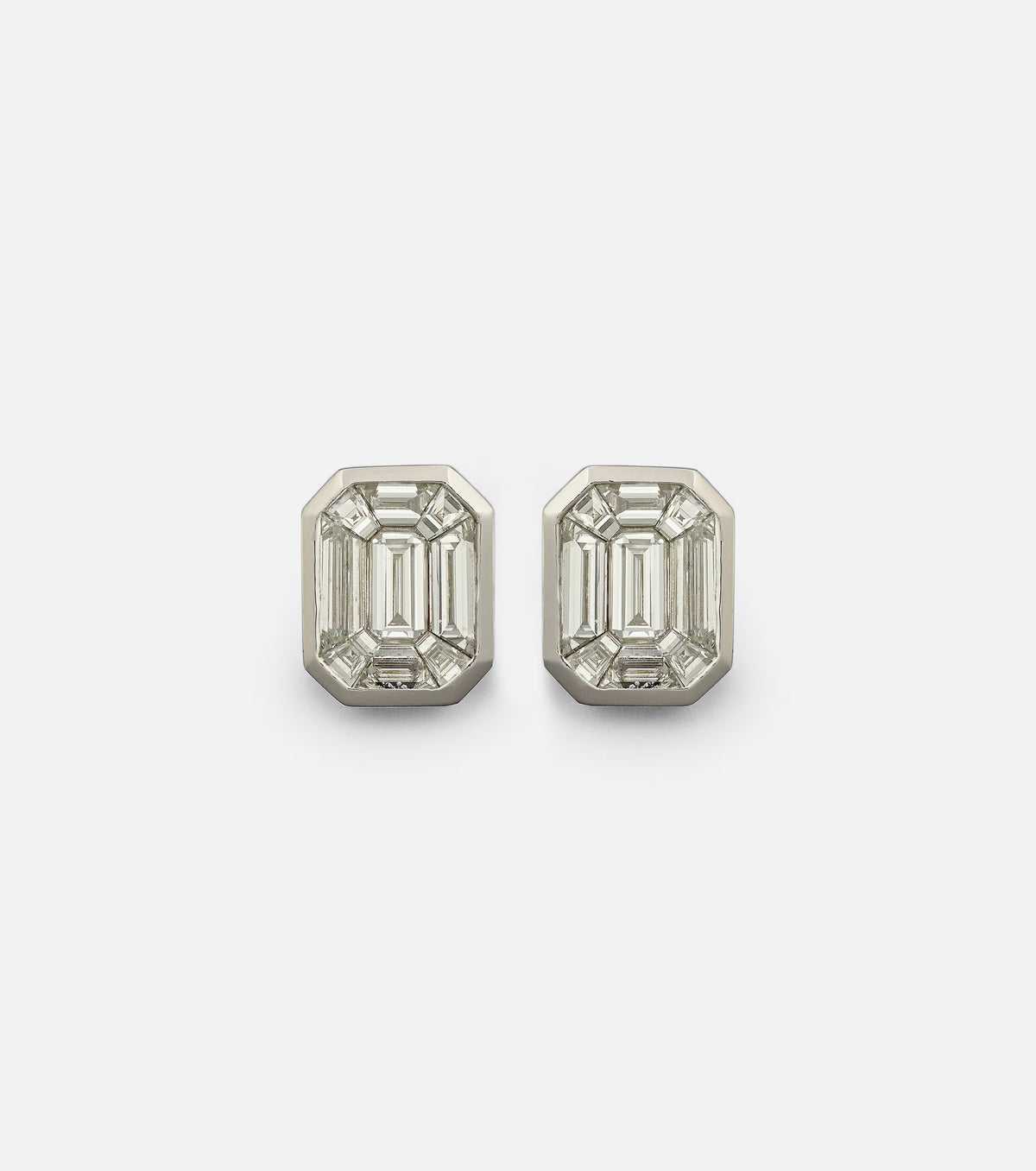 ILLUSION EARRINGS WITH DIAMONDS