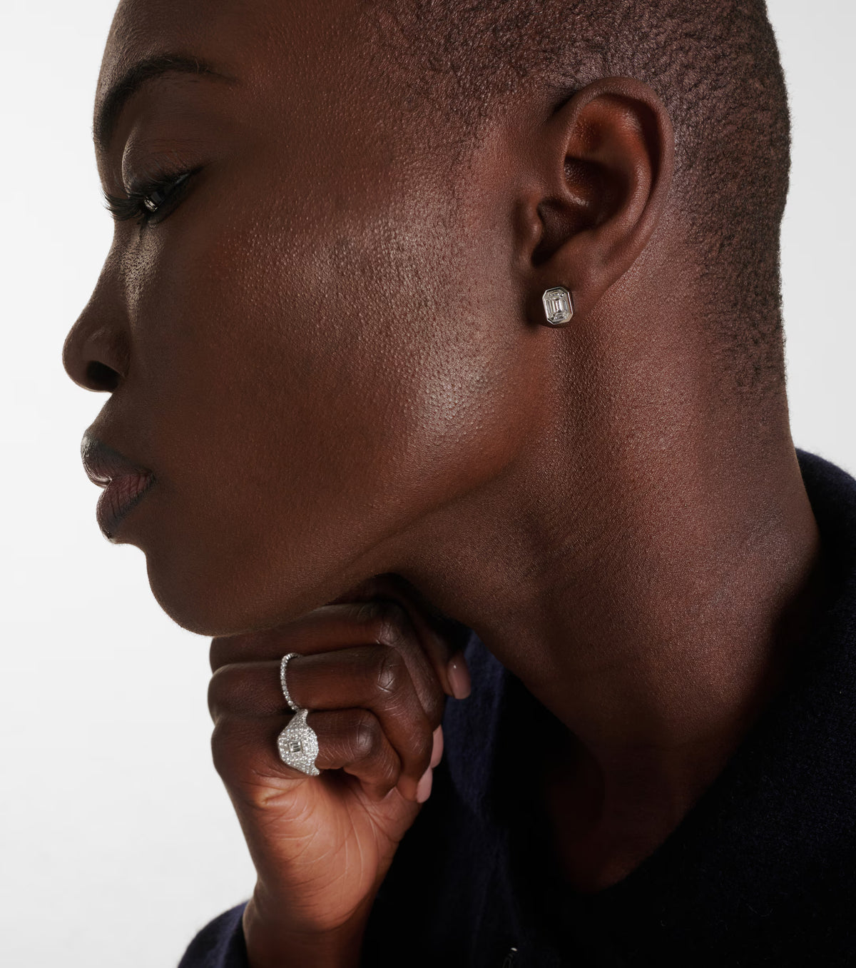 ILLUSION EARRINGS WITH DIAMONDS