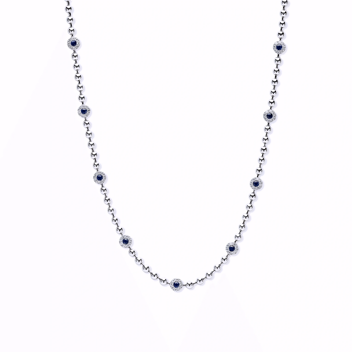 SAPPHIRE BALL NECKLACE
