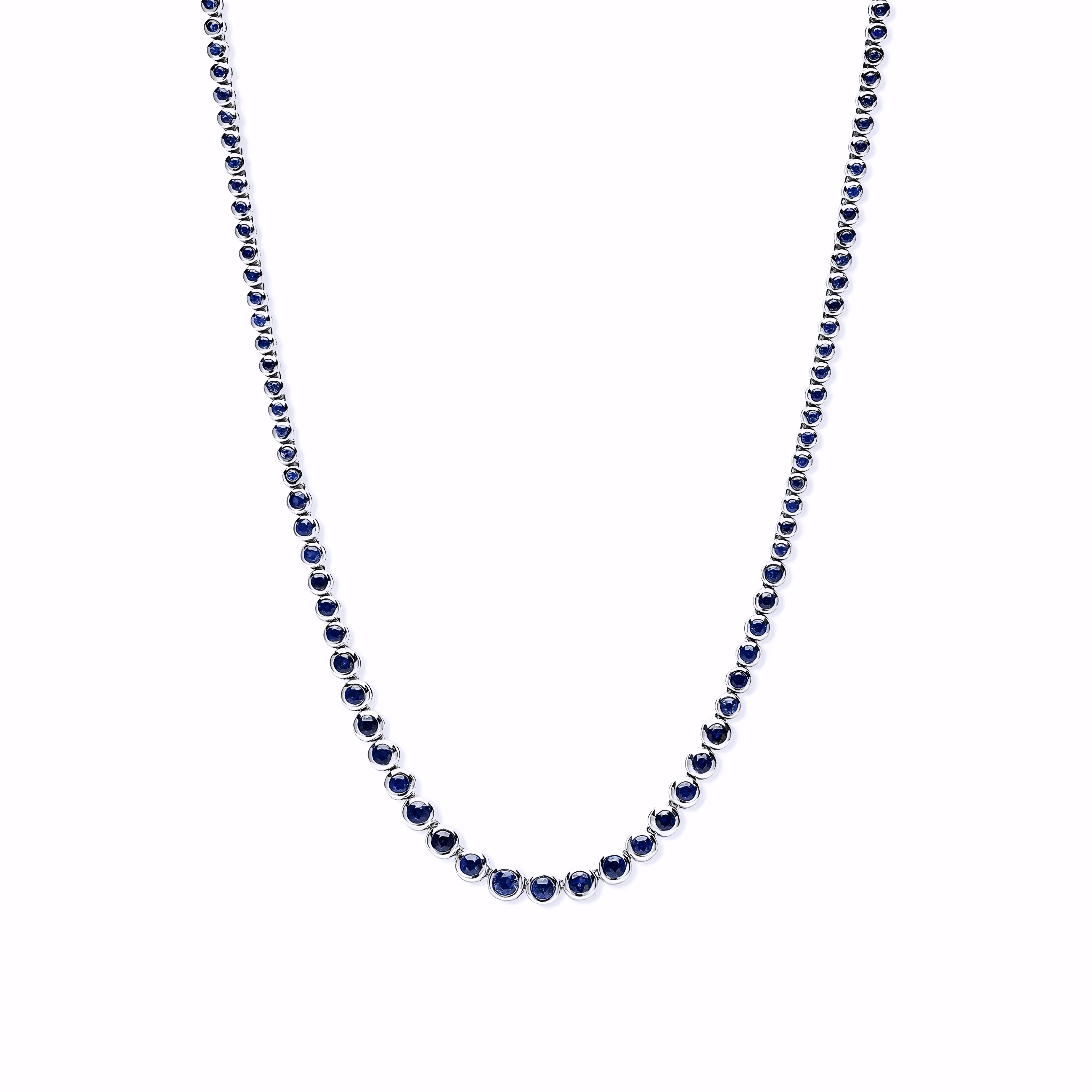 SAPPHIRE COLORED STONE NECKLACE