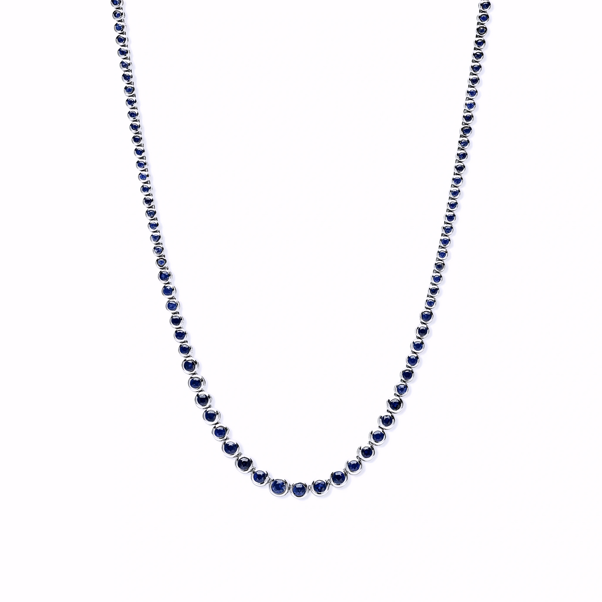 SAPPHIRE COLORED STONE NECKLACE