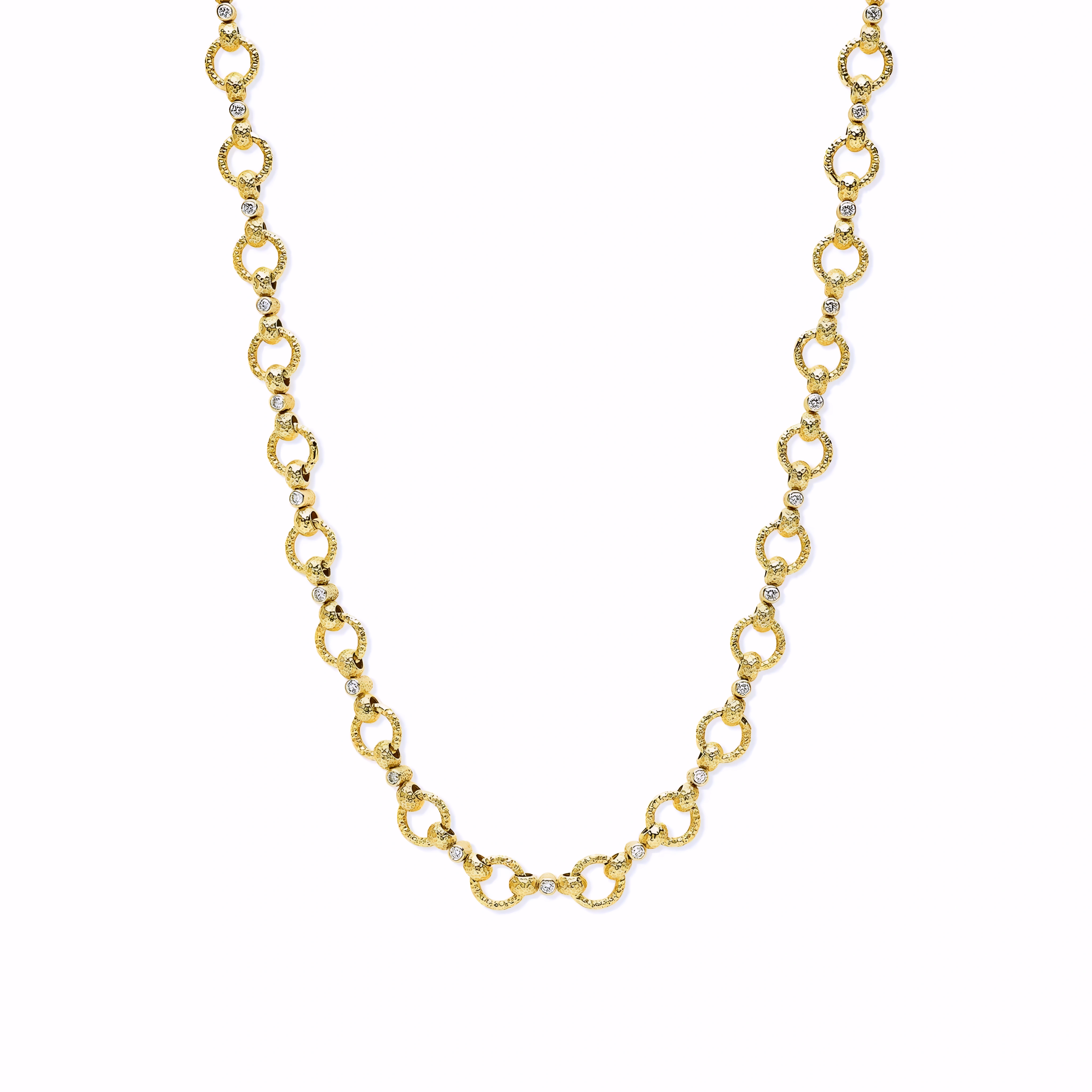 TUMBLED HOOP DOT NECKLACE