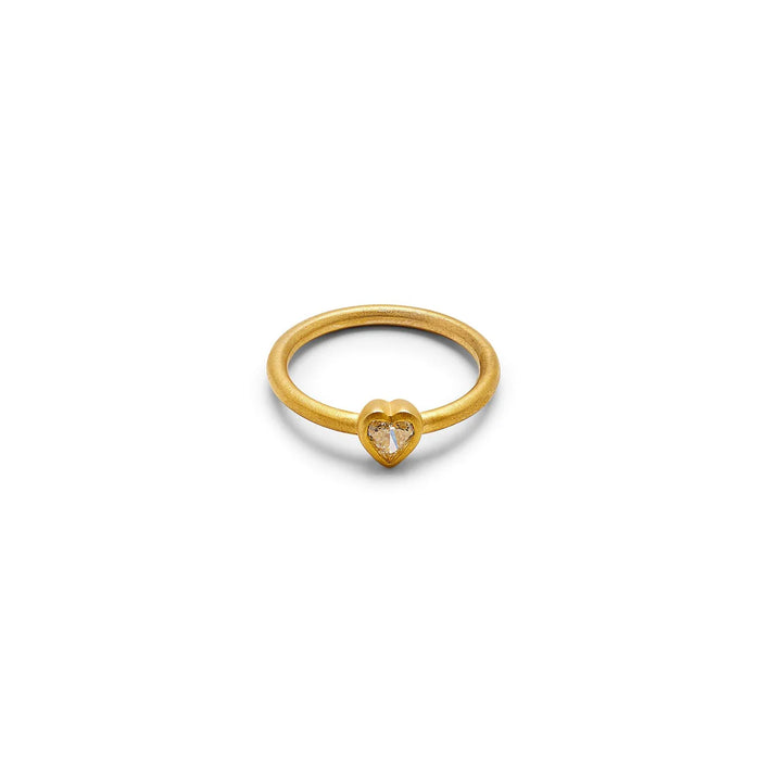 YELLOW DIAMOND HEART RING