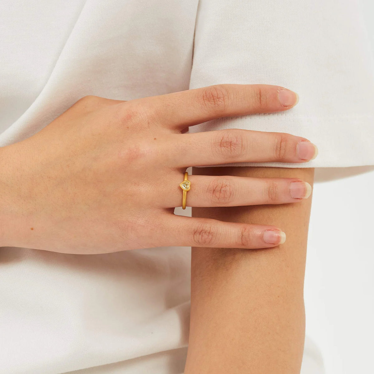 YELLOW DIAMOND HEART RING
