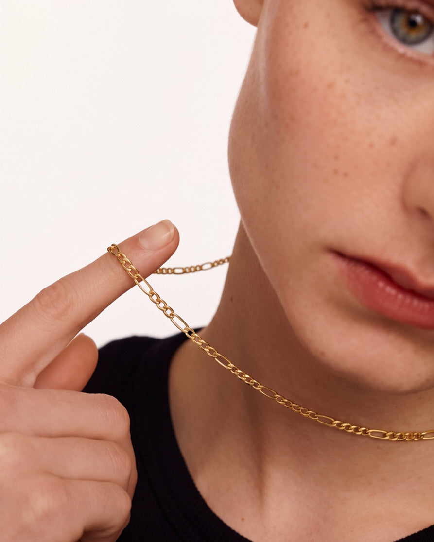 1.9MM FIGARO CHAIN NECKLACE